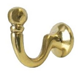 Large 46mm Ball End Hook Brass each