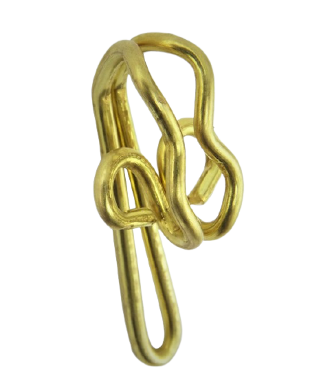 Brassed Curtain hooks pk 30