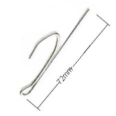 Short neck End hooks steel zinc pk 4